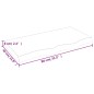 vidaXL Piano Bagno Grigio Scuro 80x40x6 cm Legno Massello Trattato