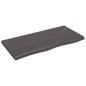 vidaXL Piano Bagno Grigio Scuro 100x50x4 cm Legno Massello Trattato