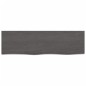 vidaXL Piano Bagno Grigio Scuro 100x30x6 cm Legno Massello Trattato