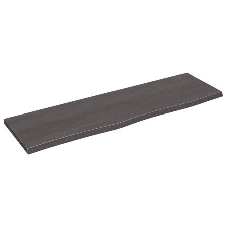 vidaXL Piano Bagno Grigio Scuro 100x30x2 cm Legno Massello Trattato