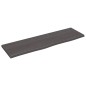 vidaXL Piano Bagno Grigio Scuro 100x30x2 cm Legno Massello Trattato