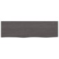 vidaXL Piano Bagno Grigio Scuro 100x30x2 cm Legno Massello Trattato