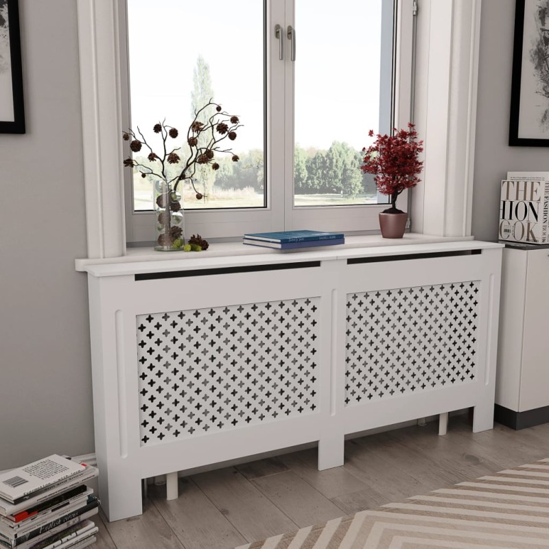 vidaXL Copertura per Radiatore Bianca 172x19x81,5 cm in MDF vidaXL Copertura per Radiatore Bianca 172x19x81,5 cm in MDF