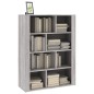 Credenza Grigio Sonoma 80x30x106 cm in Legno Multistrato Credenza Grigio Sonoma 80x30x106 cm in Legno Multistrato