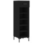 vidaXL Scarpiera Nera 30x35x105 cm in Legno Multistrato