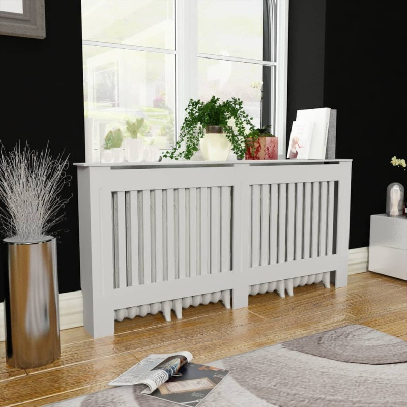 vidaXL Copertura per Radiatore Bianca MDF 172 cm vidaXL Copertura per Radiatore Bianca MDF 172 cm