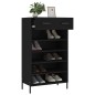 vidaXL Scarpiera Nera 60x35x105 cm in Legno Multistrato vidaXL Scarpiera Nera 60x35x105 cm in Legno Multistrato
