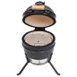 vidaXL Barbecue Affumicatore 2 in 1 Kamado in Ceramica 56 cm Nero vidaXL Barbecue Affumicatore 2 in 1 Kamado in Ceramica 56 cm Nero