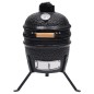 vidaXL Barbecue Affumicatore 2 in 1 Kamado in Ceramica 56 cm Nero vidaXL Barbecue Affumicatore 2 in 1 Kamado in Ceramica 56 cm Nero