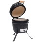 vidaXL Barbecue Affumicatore 2 in 1 Kamado in Ceramica 56 cm Nero vidaXL Barbecue Affumicatore 2 in 1 Kamado in Ceramica 56 cm Nero