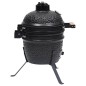 vidaXL Barbecue Affumicatore 2 in 1 Kamado in Ceramica 56 cm Nero vidaXL Barbecue Affumicatore 2 in 1 Kamado in Ceramica 56 cm Nero