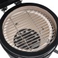 vidaXL Barbecue Affumicatore 2 in 1 Kamado in Ceramica 56 cm Nero vidaXL Barbecue Affumicatore 2 in 1 Kamado in Ceramica 56 cm Nero