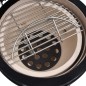vidaXL Barbecue Affumicatore 2 in 1 Kamado in Ceramica 56 cm Nero vidaXL Barbecue Affumicatore 2 in 1 Kamado in Ceramica 56 cm Nero