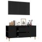 Mobile Porta TV Nero 102x44,5x50 cm in Legno Multistrato Mobile Porta TV Nero 102x44,5x50 cm in Legno Multistrato