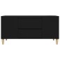 Mobile Porta TV Nero 102x44,5x50 cm in Legno Multistrato Mobile Porta TV Nero 102x44,5x50 cm in Legno Multistrato