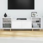 Mobile Porta TV Bianco 160x35x55 cm in Legno Multistrato Mobile Porta TV Bianco 160x35x55 cm in Legno Multistrato