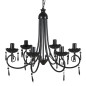 vidaXL Lampada da Soffitto Pendente Elegante Nera 6 Portalampade vidaXL Lampada da Soffitto Pendente Elegante Nera 6 Portalampade