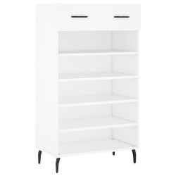 vidaXL Scarpiera Bianca 60x35x105 cm in Legno Multistrato