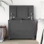 vidaXL Contenitore Portaoggetti Grigio 60x32x45,5cm Massello di Pino vidaXL Contenitore Portaoggetti Grigio 60x32x45,5cm Massello di Pino