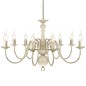 vidaXL Lampadario Stile Antico Metallo Bianco 8 Lampadine E14 vidaXL Lampadario Stile Antico Metallo Bianco 8 Lampadine E14
