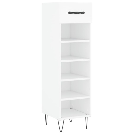 vidaXL Scarpiera Bianca 30x35x105 cm in Legno Multistrato