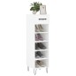 vidaXL Scarpiera Bianca 30x35x105 cm in Legno Multistrato