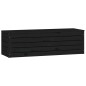 vidaXL Contenitore Portaoggetti Nero 109x36,5x33cm Legno Massello Pino