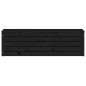 vidaXL Contenitore Portaoggetti Nero 109x36,5x33cm Legno Massello Pino