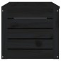 vidaXL Contenitore Portaoggetti Nero 109x36,5x33cm Legno Massello Pino