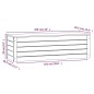 vidaXL Contenitore Portaoggetti Nero 109x36,5x33cm Legno Massello Pino