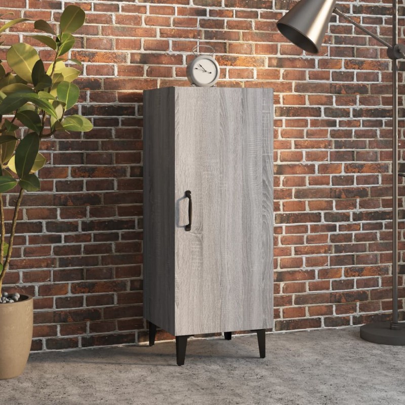 Credenza Grigio Sonoma 34,5x34x90 cm in Legno Multistrato Credenza Grigio Sonoma 34,5x34x90 cm in Legno Multistrato
