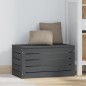 vidaXL Contenitore Portaoggetti Grigio 59,5x36,5x33cm Massello di Pino