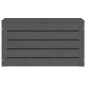 vidaXL Contenitore Portaoggetti Grigio 59,5x36,5x33cm Massello di Pino