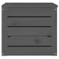 vidaXL Contenitore Portaoggetti Grigio 59,5x36,5x33cm Massello di Pino