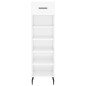 vidaXL Scarpiera Bianco Lucido 30x35x105 cm in Legno Multistrato