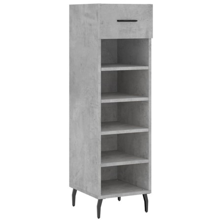 vidaXL Scarpiera Grigio Cemento 30x35x105 cm in Legno Multistrato