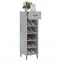 vidaXL Scarpiera Grigio Cemento 30x35x105 cm in Legno Multistrato