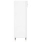 vidaXL Scarpiera Bianco Lucido 60x35x105 cm in Legno Multistrato