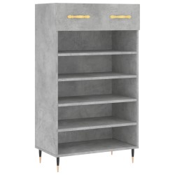 vidaXL Scarpiera Grigio Cemento 60x35x105 cm in Legno Multistrato