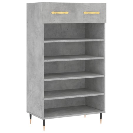 vidaXL Scarpiera Grigio Cemento 60x35x105 cm in Legno Multistrato