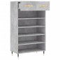 vidaXL Scarpiera Grigio Cemento 60x35x105 cm in Legno Multistrato vidaXL Scarpiera Grigio Cemento 60x35x105 cm in Legno Multistrato