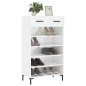 vidaXL Scarpiera Bianco Lucido 60x35x105 cm in Legno Multistrato vidaXL Scarpiera Bianco Lucido 60x35x105 cm in Legno Multistrato