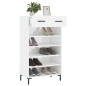 vidaXL Scarpiera Bianco Lucido 60x35x105 cm in Legno Multistrato vidaXL Scarpiera Bianco Lucido 60x35x105 cm in Legno Multistrato