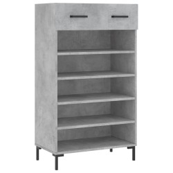 vidaXL Scarpiera Grigio Cemento 60x35x105 cm in Legno Multistrato