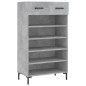 vidaXL Scarpiera Grigio Cemento 60x35x105 cm in Legno Multistrato vidaXL Scarpiera Grigio Cemento 60x35x105 cm in Legno Multistrato
