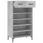 vidaXL Scarpiera Grigio Cemento 60x35x105 cm in Legno Multistrato vidaXL Scarpiera Grigio Cemento 60x35x105 cm in Legno Multistrato