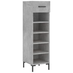 vidaXL Scarpiera Grigio Cemento 30x35x105 cm in Legno Multistrato