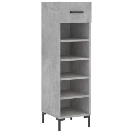 vidaXL Scarpiera Grigio Cemento 30x35x105 cm in Legno Multistrato
