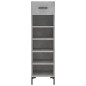 vidaXL Scarpiera Grigio Cemento 30x35x105 cm in Legno Multistrato vidaXL Scarpiera Grigio Cemento 30x35x105 cm in Legno Multistrato