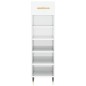 vidaXL Scarpiera Bianco Lucido 30x35x105 cm in Legno Multistrato